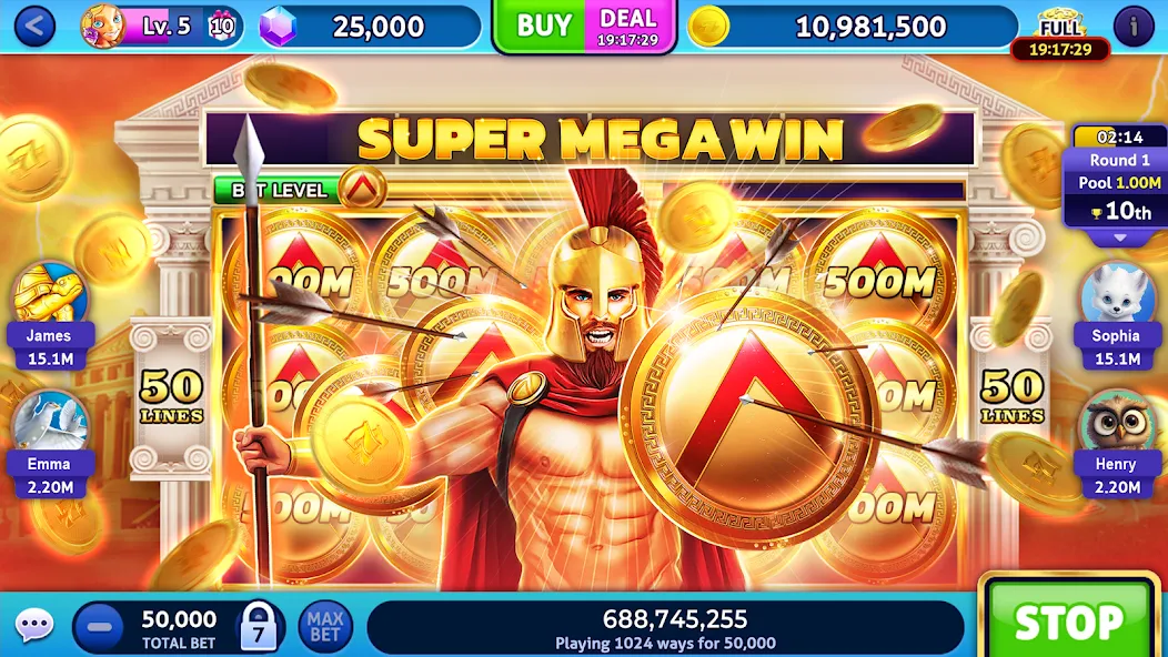 Jackpot Madness Slots Casino (Джекпотджой Слоты)  [МОД Много денег] Screenshot 2