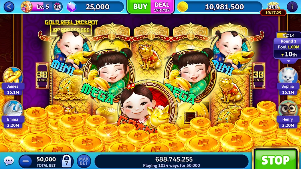 Jackpot Madness Slots Casino (Джекпотджой Слоты)  [МОД Много денег] Screenshot 3