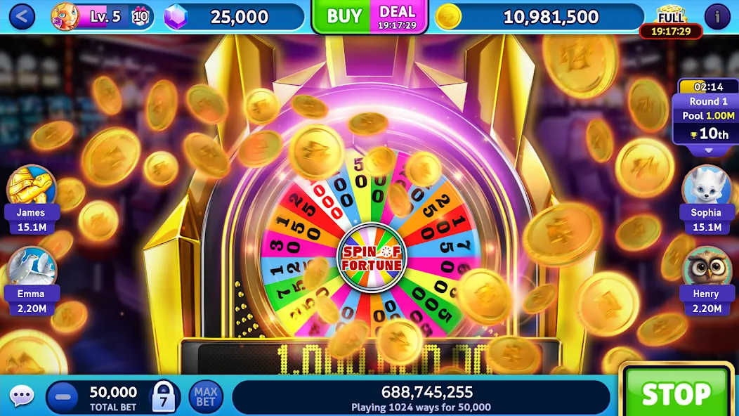 Jackpot Madness Slots Casino (Джекпотджой Слоты)  [МОД Много денег] Screenshot 4