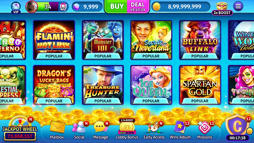 Jackpot Madness Slots Casino (Джекпотджой Слоты)  [МОД Много денег] Screenshot 5