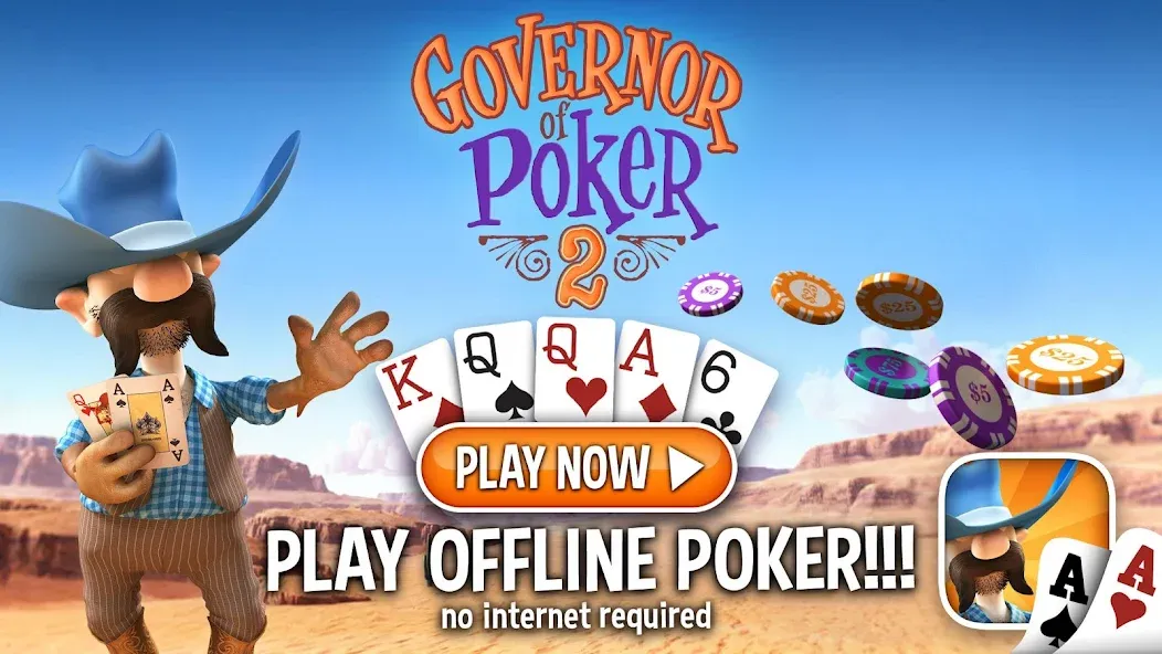 Governor of Poker 2 - Offline  [МОД Unlimited Money] Screenshot 1