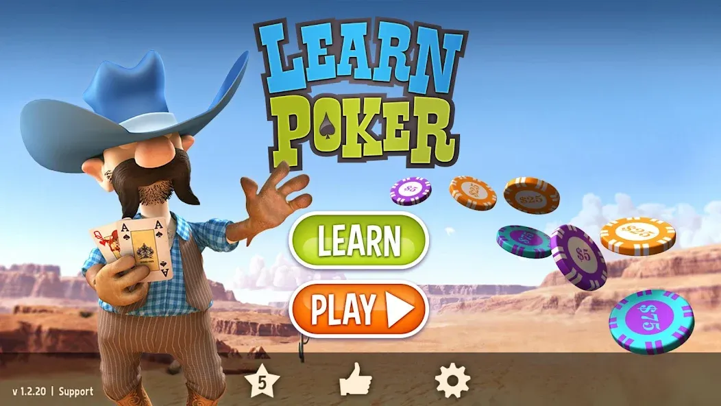 Learn Poker - How to Play  [МОД Меню] Screenshot 1