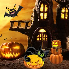 Взломанная Halloween Hidden Objects (Хэллоуин Скрытые Объекты)  [МОД Unlimited Money] - стабильная версия apk на Андроид