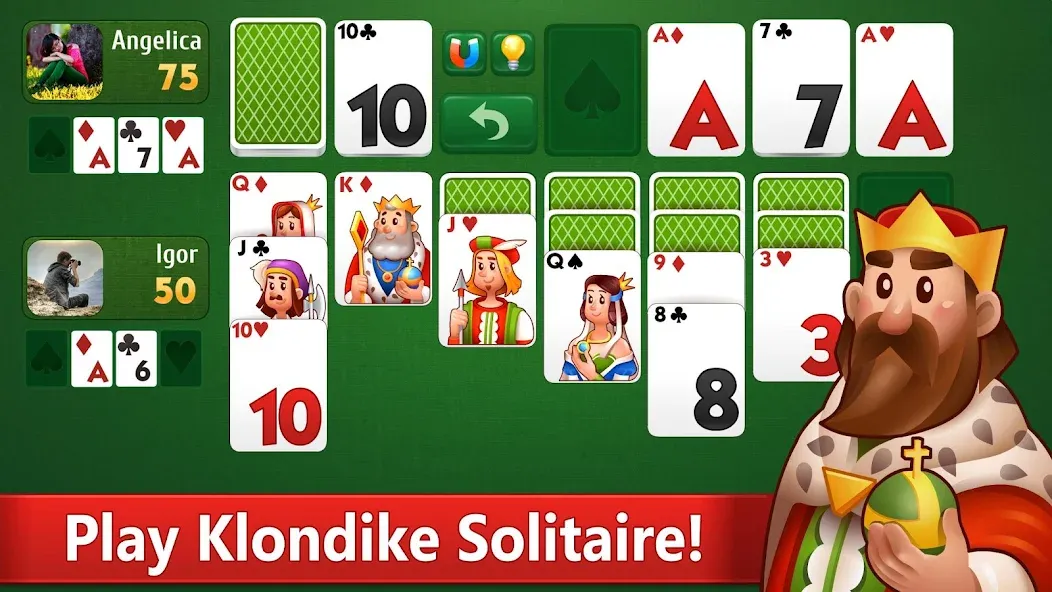 Klondike Solitaire card game  [МОД Menu] Screenshot 1