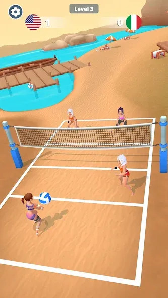 Beach Volleyball Game (Бичволлейбол игра)  [МОД Бесконечные монеты] Screenshot 2