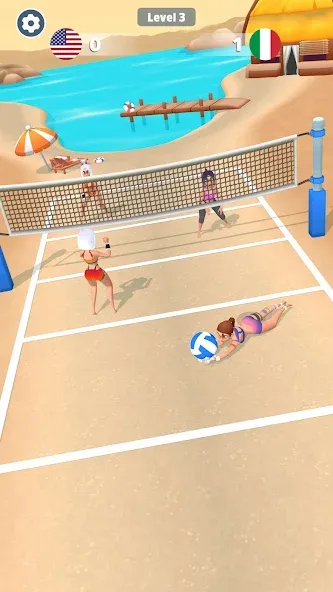 Beach Volleyball Game (Бичволлейбол игра)  [МОД Бесконечные монеты] Screenshot 3