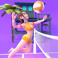 Взломанная Beach Volleyball Game (Бичволлейбол игра)  [МОД Бесконечные монеты] - последняя версия apk на Андроид