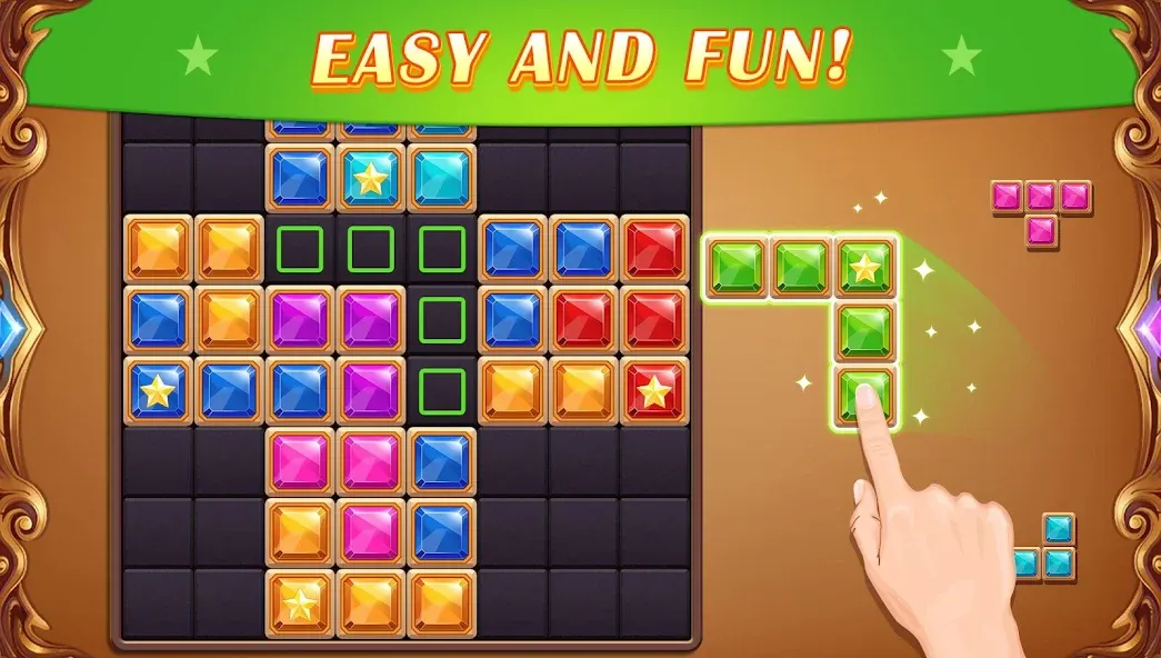 Block Puzzle: Diamond Star  [МОД Бесконечные монеты] Screenshot 3