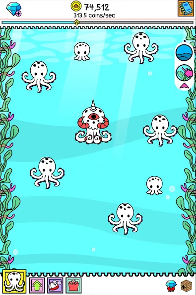 Octopus Evolution: Idle Game (Октопус Эволюция)  [МОД Много монет] Screenshot 5