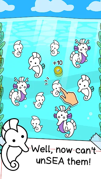 Seahorse Evolution: Sea Mutant (Сиходеволюция)  [МОД Много монет] Screenshot 2