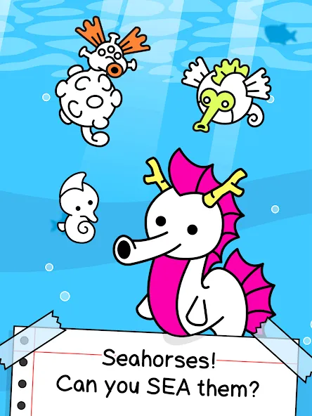 Seahorse Evolution: Sea Mutant (Сиходеволюция)  [МОД Много монет] Screenshot 5