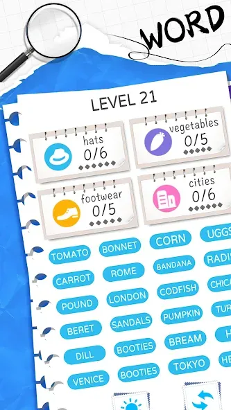 Word Sort: Association Connect (Соннект Колорс)  [МОД Бесконечные деньги] Screenshot 1