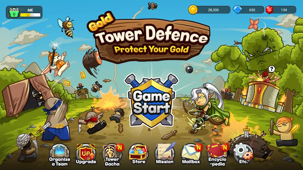 Gold tower defence M (Голд тауэр дефенс М)  [МОД Бесконечные деньги] Screenshot 1