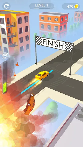 Line Race: Police Pursuit (Лайн Рейс)  [МОД Много денег] Screenshot 4