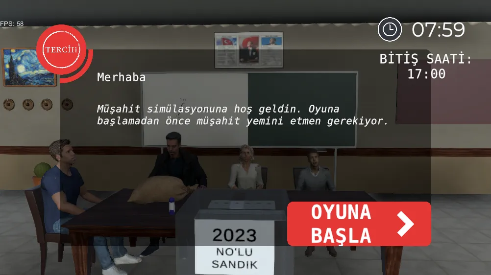 Seçim 2023 Müşahit oyunu  [МОД Все открыто] Screenshot 2