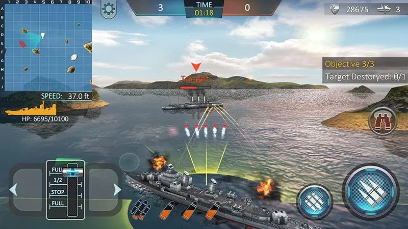 Warship Attack 3D  [МОД Unlimited Money] Screenshot 2