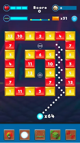 Brick Breaker- Bricks 3d Game (Бриксандболл)  [МОД Много монет] Screenshot 3