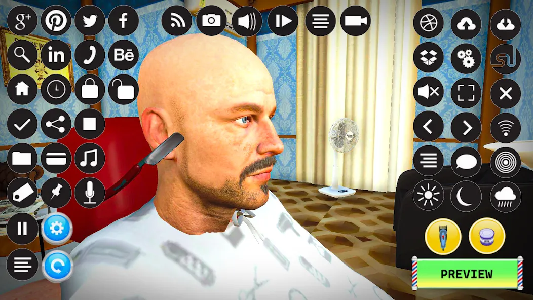 Barber Shop Hair Cut Sim Games (Барбершоп игры на подстригание волос)  [МОД Много монет] Screenshot 4