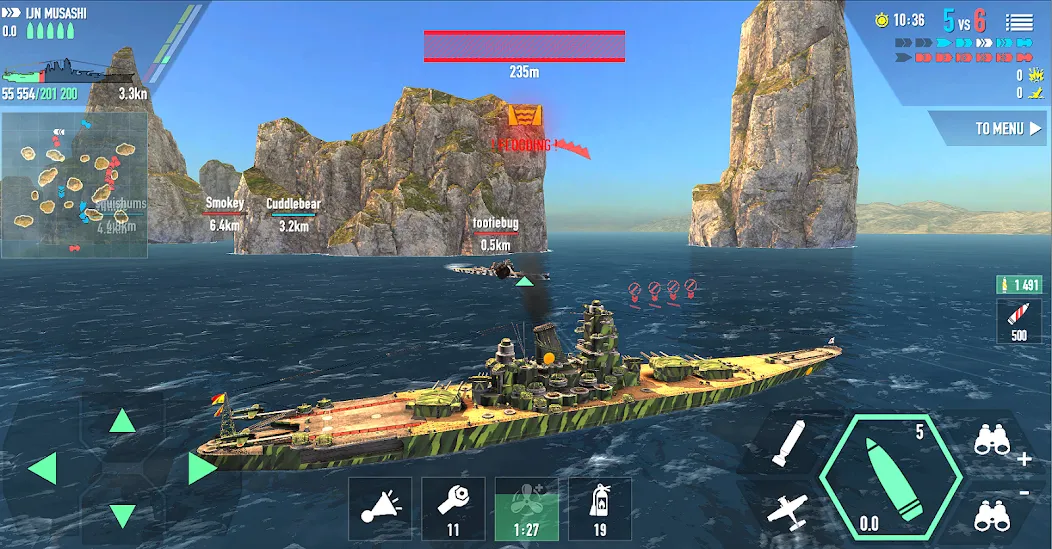 Battle of Warships: Online (Баттл оф Уоршипс)  [МОД Много монет] Screenshot 4