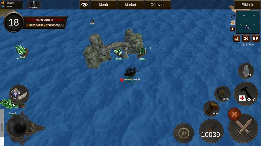 Naval Battle Online (Навальное Сражение Онлайн)  [МОД Много денег] Screenshot 1