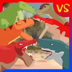 Скачать взломанную T-Rex Fights Dinosaurs  [МОД Меню] - стабильная версия apk на Андроид