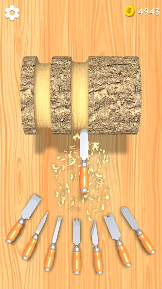 Wood Turning 3D - Carving Game  [МОД Много денег] Screenshot 1