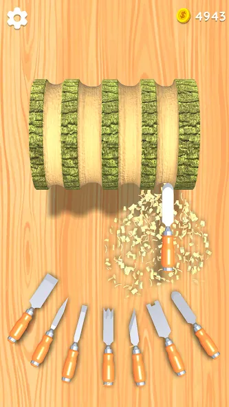 Wood Turning 3D - Carving Game  [МОД Много денег] Screenshot 3