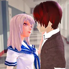 Взлом Anime High School Love Story  [МОД Бесконечные деньги] - стабильная версия apk на Андроид