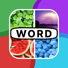 Взлом 4 Pics 1 Word: Guessing Games  [МОД Mega Pack] - полная версия apk на Андроид