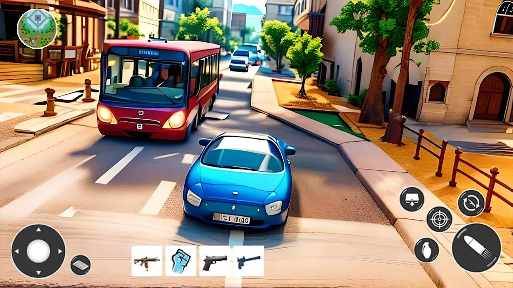 Gangster Car Theft Games (Гангстерская автомобильная война игр)  [МОД Много монет] Screenshot 1