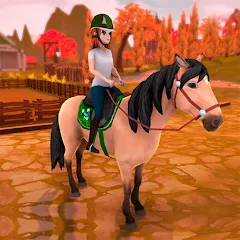 Взломанная Horse Riding Tales - Wild Pony (Хорс Райдинг Тейлс)  [МОД Меню] - полная версия apk на Андроид