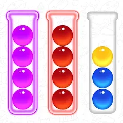 Взломанная Ball Sort - Color Puzzle Game (Болл Сорт)  [МОД Mega Pack] - последняя версия apk на Андроид