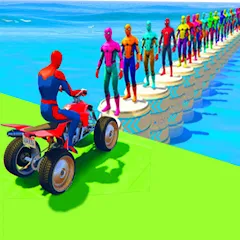 Взлом ATV Quads Bike Stunt Racing 3D (Квадроциклы Супергерои Гонки)  [МОД Меню] - полная версия apk на Андроид