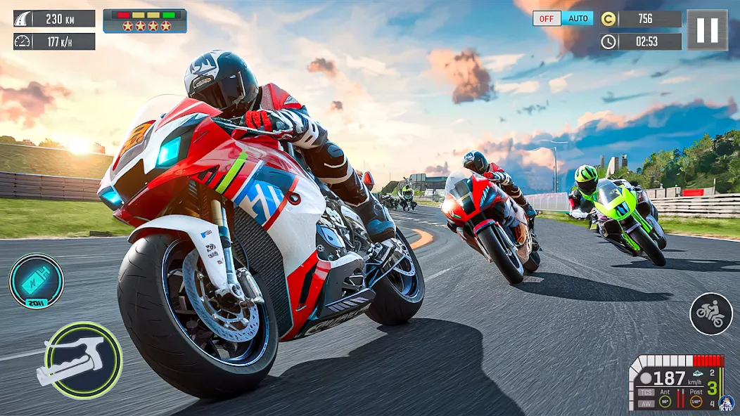 Moto Racing 3d Motorcycle Game (Дерт Байк Рейсинг 3Д)  [МОД Menu] Screenshot 3