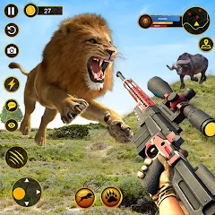 Скачать взломанную Sniper Animal Deer Hunter Game (Снайперские игры на животных)  [МОД Unlimited Money] - последняя версия apk на Андроид