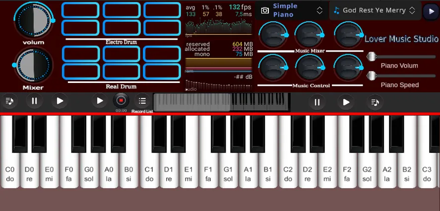 Org Piano:Real Piano Keyboard (Орг Пиано)  [МОД Много денег] Screenshot 2