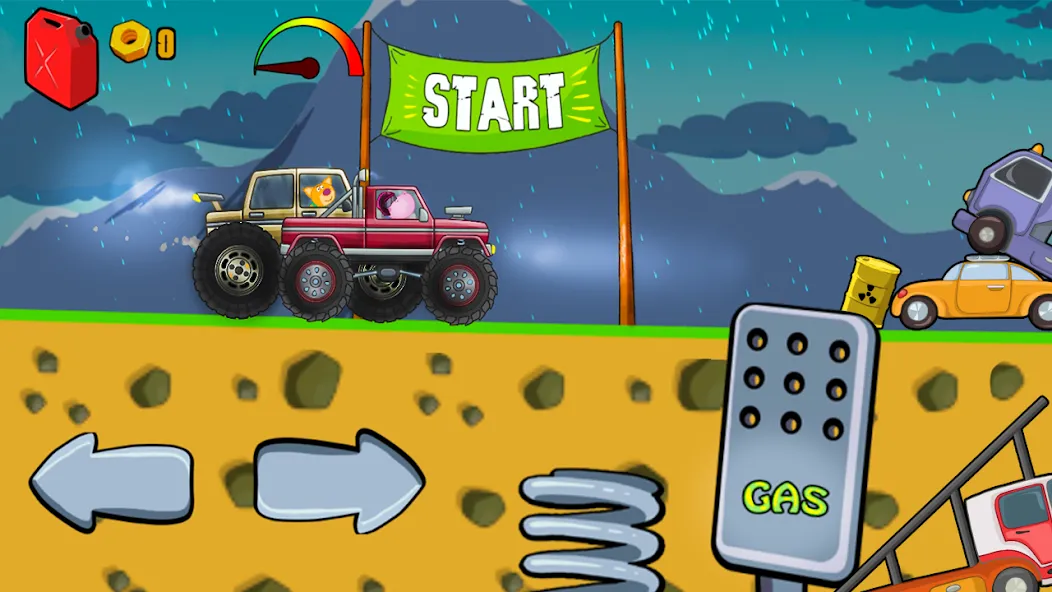 Kids Monster Truck Racing Game  [МОД Много монет] Screenshot 1