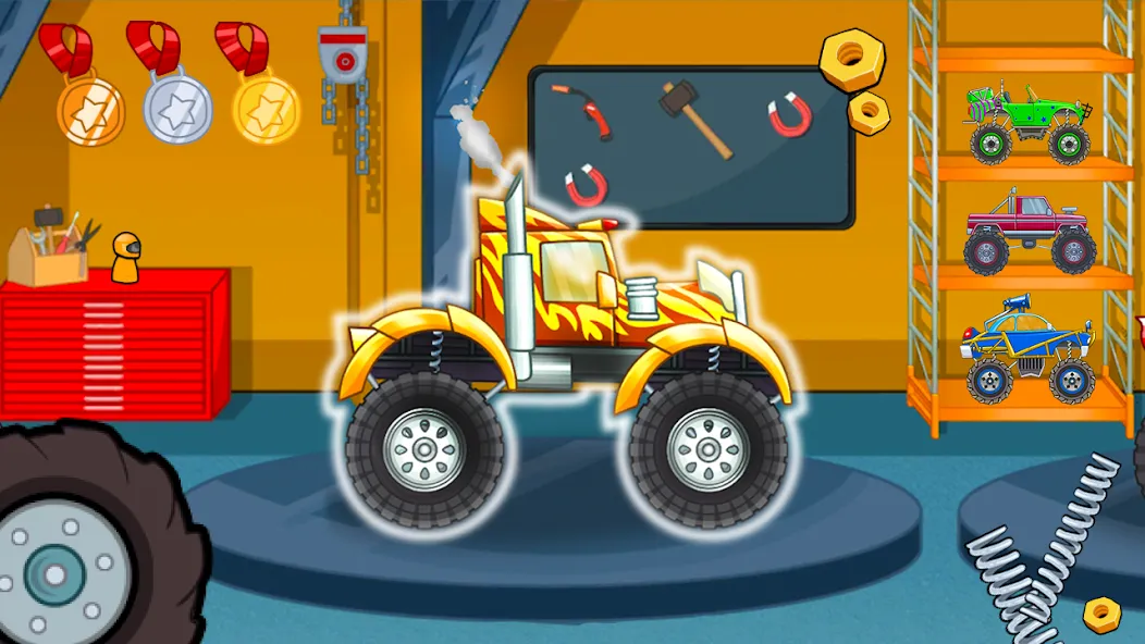 Kids Monster Truck Racing Game  [МОД Много монет] Screenshot 5