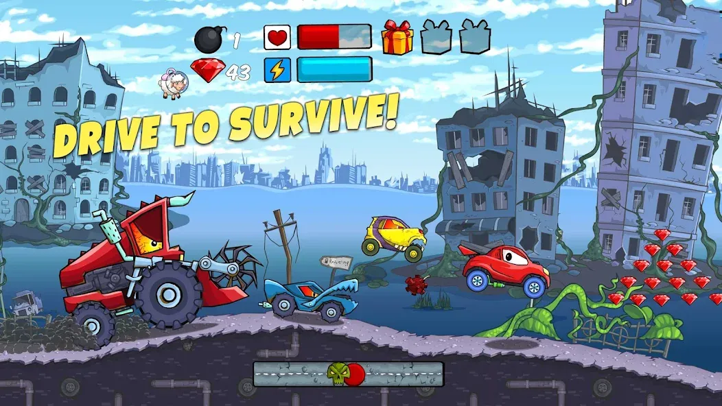 Car Eats Car - Apocalypse Race (Кар Итс Кар)  [МОД Mega Pack] Screenshot 1