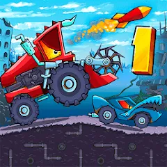 Взлом Car Eats Car - Apocalypse Race (Кар Итс Кар)  [МОД Mega Pack] - стабильная версия apk на Андроид