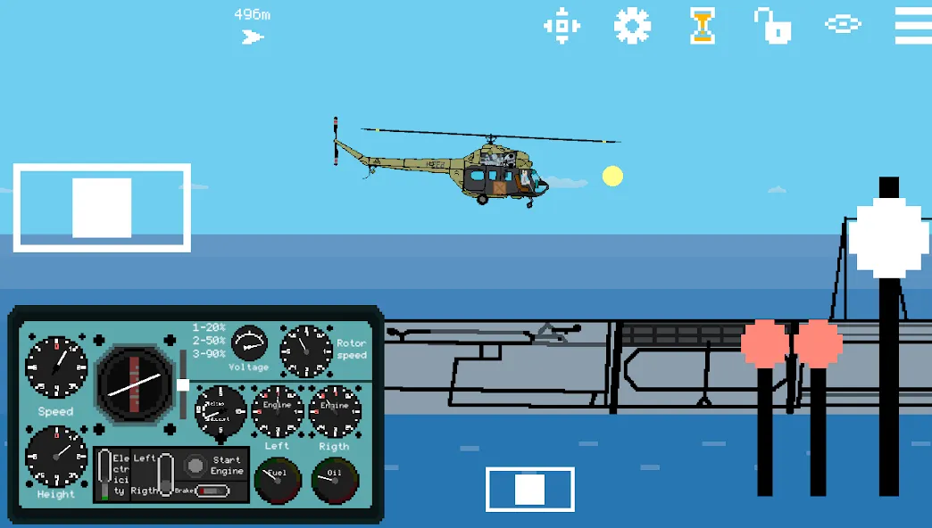 Pixel Helicopter Simulator (Пиксельный симулятор вертолета)  [МОД Меню] Screenshot 1