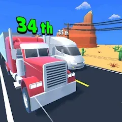 Взломанная Idle Truck Racing : Cybertruck (Айдл Трак Рейсинг)  [МОД Mega Pack] - стабильная версия apk на Андроид