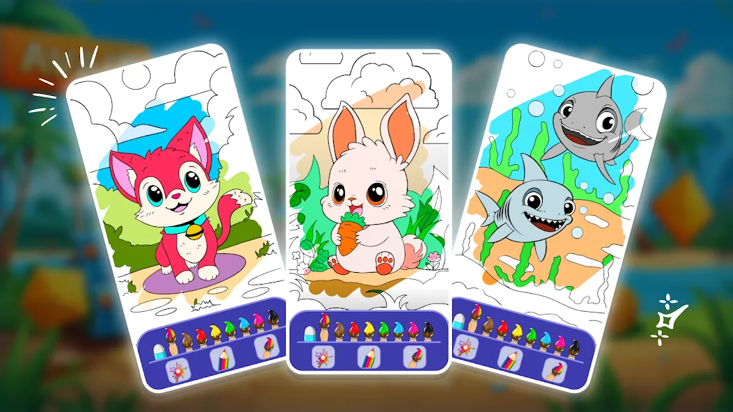 Animal coloring pages  [МОД Menu] Screenshot 4