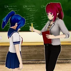 Скачать взломанную Anime Girl School Teacher 3D  [МОД Много монет] - полная версия apk на Андроид