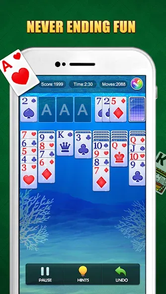 Solitaire Puzzle : Card Jigsaw (Солитер головоломка)  [МОД Бесконечные монеты] Screenshot 2