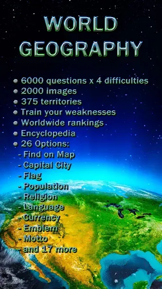 World Geography - Quiz Game  [МОД Menu] Screenshot 1