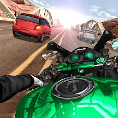 Скачать взлом Moto Rider In Traffic (Мото Райдер в Трафике)  [МОД Menu] - полная версия apk на Андроид