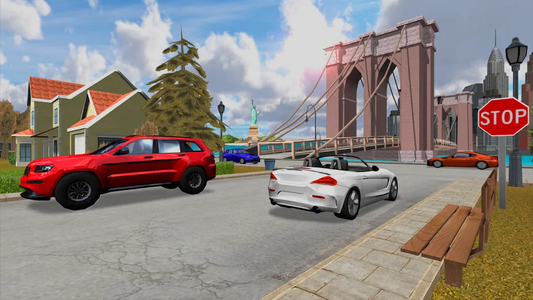 Car Driving Simulator: NY (Симулятор вождения автомобиля)  [МОД Много денег] Screenshot 5