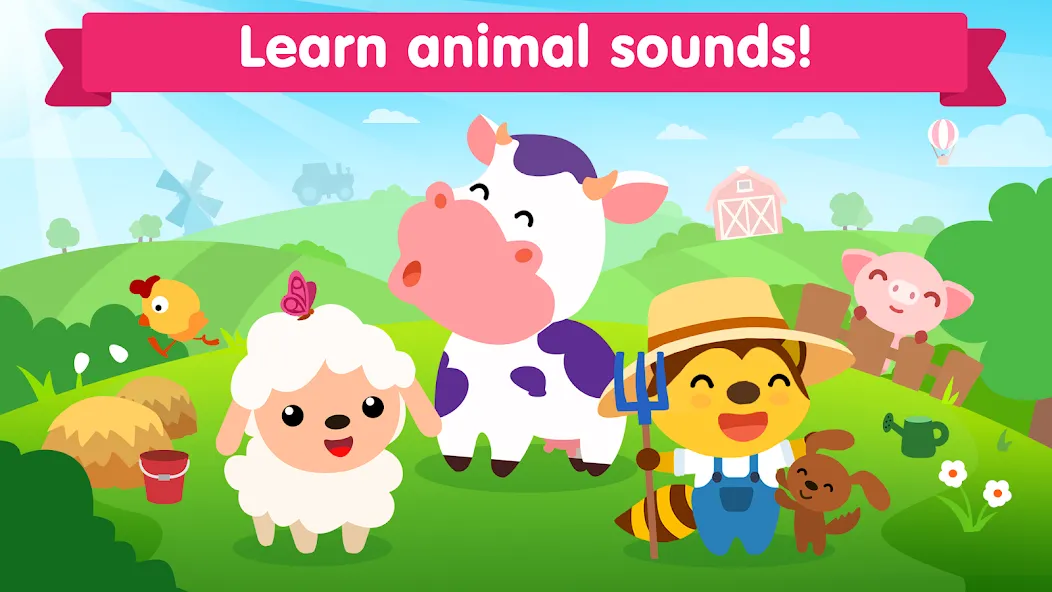 Animal sounds games for babies  [МОД Много монет] Screenshot 1