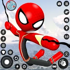 Скачать взлом Spider Stickman Rope Hero Game  [МОД Много денег] - стабильная версия apk на Андроид